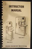 DoAll-DoAll Mdl. 1612-0 & 3613-0 Vertical Bandsaw Instruction Manual-1612-0-3613-0-01